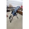 Image 1 : Ironman IFT 1000 Inversion Table with Blue Padded Backrest and Ankle Locking System