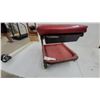 Image 3 : Snap-on Rolling Mechanic's Creeper Seat with Padded Top and Lower Storage Tray and Power Belt