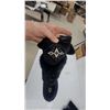 Image 4 : Black Suede Fur-Trimmed Muckluks with Beadwork