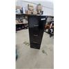 Image 1 : Black Metal Four-Drawer Vertical Filing Cabinet with Lock, Letter-Size Hanging File Compatible 51"