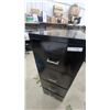Image 3 : Black Metal Four-Drawer Vertical Filing Cabinet with Lock, Letter-Size Hanging File Compatible 51"