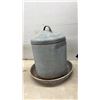 Image 3 : Vintage Oakes No. 503 Galvanized Metal Poultry Feeders, Set of 4