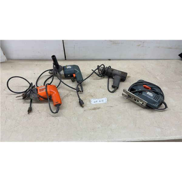 Black & Decker Power Tools: Jigsaw, 3 Drills