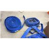 Image 1 : Blue Flexible Layflat Water Transfer Hoses, Two Rolls