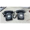 Image 2 : Three Rotary Dial Telephones: Two Black Western Electric 500-Series & One White/Red