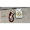 Image 5 : Three Rotary Dial Telephones: Two Black Western Electric 500-Series & One White/Red