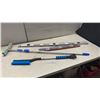 Image 1 : Mastercraft Pro 28" Level, 48" Level, Window Squeegee, & Brush/Scraper