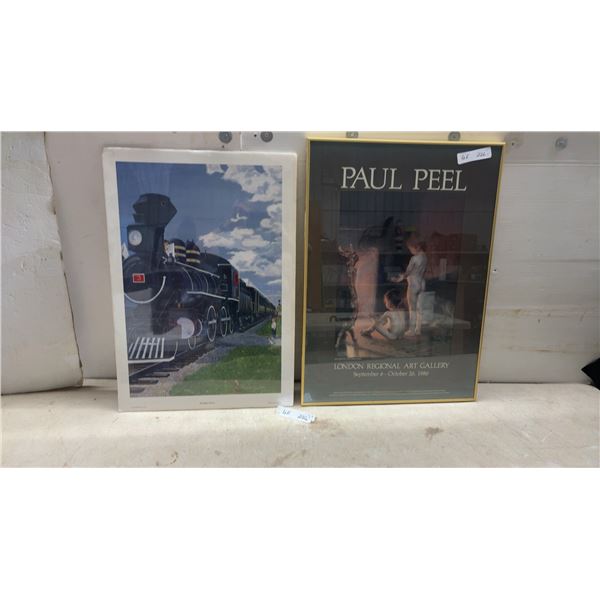 Paul Peel London Regional Art Gallery Poster & John Bristow 1995 "Prairie Dogs" Train Print