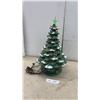 Image 1 : Ceramic Light-Up Christmas Tree with Star Topper & Power Cord, 20" Tall, Some Bulbs Missing