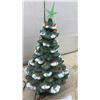 Image 2 : Ceramic Light-Up Christmas Tree with Star Topper & Power Cord, 20" Tall, Some Bulbs Missing