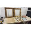 Image 1 : Two Ornate Gold Picture Frames, Largest 27" x 20", Two Small Framed Baby Pictures, 11" x 13"