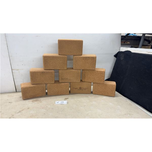 Ten Hugger Mugger Serene Yoga Studio Cork Yoga Blocks, 5 1/2" x 9" x 3 1/4"