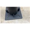 Image 2 : Black Metal Post Base & Mounting Hardware For Patio Umbrellas, 15 1/2" High with 3 1/4" Diameter