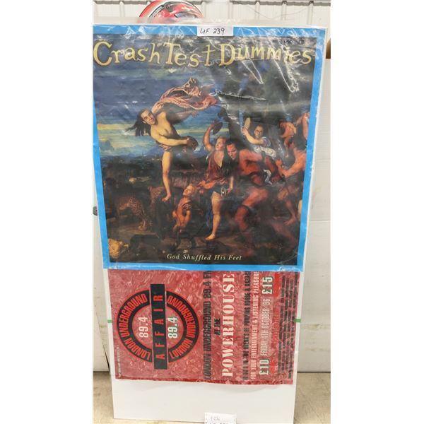 Crash Test Dummies "God Shuffled His Feet" Poster, 26" x 34" & London Underground 89.4 FM