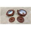 Image 3 : Ceramic Goose & Mallard Duck Figurines, Duck Trinket Box, Egg on Wood Base, & 2 Lidded Dishes