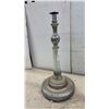 Image 2 : Vintage Art Deco Torchiere Lamp, Chrome Finish, Opaline Glass Column (Not Complete, No Power Cord