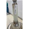 Image 4 : Vintage Art Deco Torchiere Lamp, Chrome Finish, Opaline Glass Column (Not Complete, No Power Cord