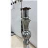 Image 5 : Vintage Art Deco Torchiere Lamp, Chrome Finish, Opaline Glass Column (Not Complete, No Power Cord
