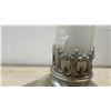 Image 7 : Vintage Art Deco Torchiere Lamp, Chrome Finish, Opaline Glass Column (Not Complete, No Power Cord