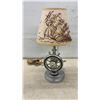 Image 8 : Vintage Art Deco Torchiere Lamp, Chrome Finish, Opaline Glass Column (Not Complete, No Power Cord