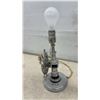 Image 9 : Vintage Art Deco Torchiere Lamp, Chrome Finish, Opaline Glass Column (Not Complete, No Power Cord
