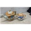 Image 4 : Chromeware: Two-Tiered Serving Tray, Divided Serving Dish. Teapot, Sugar Bowl, & Assorted Spoons.