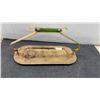 Image 7 : Vista Dome Twin Zephyrs Postcard in Glass Frame, Green Glass & Brass Condiment Set