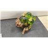 Image 5 : Vintage Mid Century Modern Lucite Grapes on Driftwood Sculptures. Set of 2