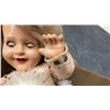 Image 7 : Vintage Doll with Blonde Hair & Polka Dot Dress with Fur Trim