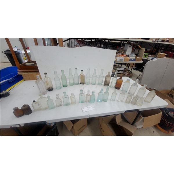 Collection of Antique Glass Bottles, Including "ENO'S FRUIT SALT" & "DR.