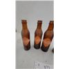 Image 3 : Vintage Orange-Crush Amber Ribbed Glass Soda Bottles, Set of 4