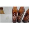 Image 6 : Vintage Orange-Crush Amber Ribbed Glass Soda Bottles, Set of 4