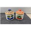 Image 2 : Fire-King 4-Cup Measuring Cup, 3 Pyrex Glass Baking Dishes, 2 Pie-Top Sugar Bowls, & Cookie Cutter