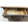 Image 6 : Antique Oak Dresser with Mirror, 2 Drawers, 2 Cabinets, and 1 Lower Drawer