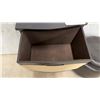 Image 4 : Three-Drawer Storage Unit and Round Faux Leather Ottoman