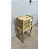 Image 2 : Hand-Painted Floral Nightstand with Drawer and Cabinet Doors, 18 × 13 × 33"