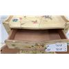 Image 5 : Hand-Painted Floral Nightstand with Drawer and Cabinet Doors, 18 × 13 × 33"