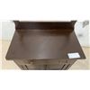 Image 3 : Dark Wood Dresser with Curved Backsplash and Brass Pulls