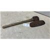 Image 1 : Antique Broad Axe Hewing Axe with Wooden Handle