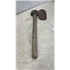 Image 3 : Antique Broad Axe Hewing Axe with Wooden Handle