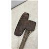 Image 4 : Antique Broad Axe Hewing Axe with Wooden Handle