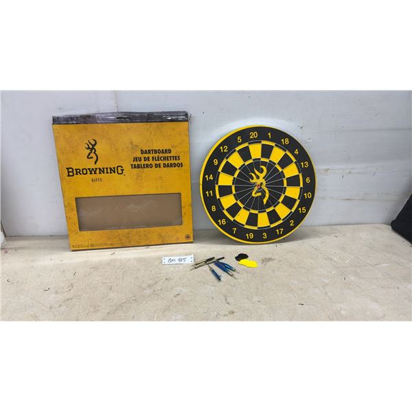 Browning Gifts Double-Sided Dartboard, 6 Darts, and Extra Flights