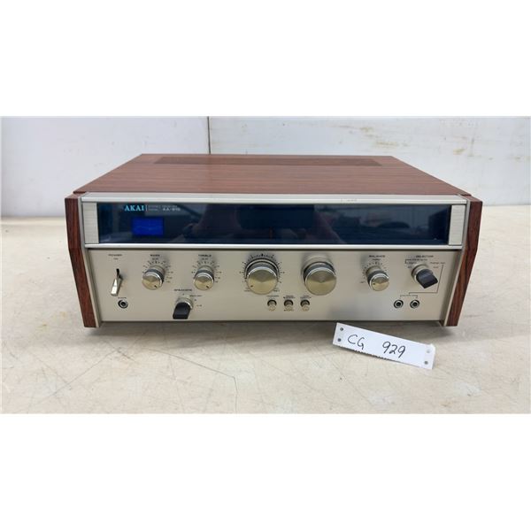 Akai AA-910 AM/FM Stereo Receiver with Wood Grain Cabinet, circa 1973-1974