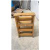 Image 6 : Vintage Wooden Convertible Step Stool Chair with Slatted Back
