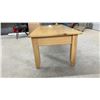 Image 2 : Pine Wood Coffee Table with Drawer, 19 × 48 × 24"