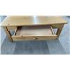 Image 4 : Pine Wood Coffee Table with Drawer, 19 × 48 × 24"