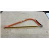 Image 4 : Vintage Bow Saw, Modern Bow Saw, and Scythe with Sickle Blade