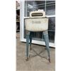 Image 1 : Vintage One-Minute Washing Machine and Wringer on a Steel Rolling Stand