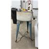 Image 3 : Vintage One-Minute Washing Machine and Wringer on a Steel Rolling Stand