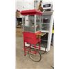 Image 14 : Red Popcorn Machine on Cart with Gold Wheels, 60 × 30 × 18”